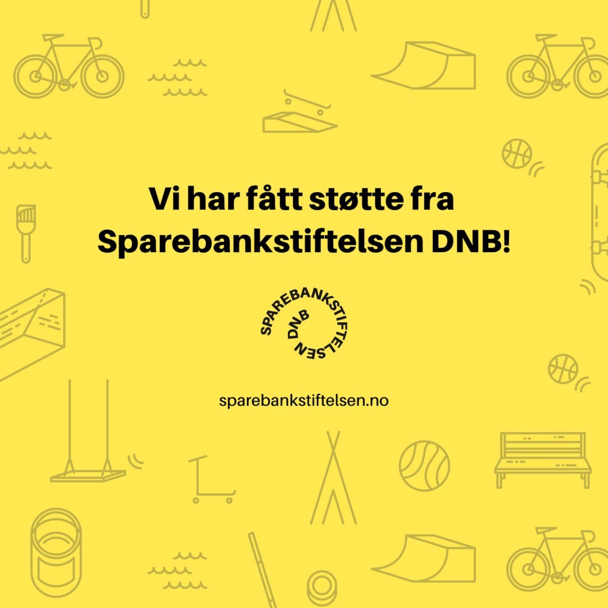 Vi har fått 250 000,- i støtte!